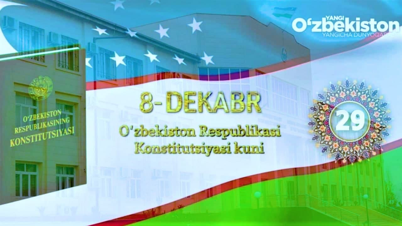 Oʻzbekiston Respublikasi Konstitutsiyasi 29 yilligi munosabati bilan bayram tabrigi